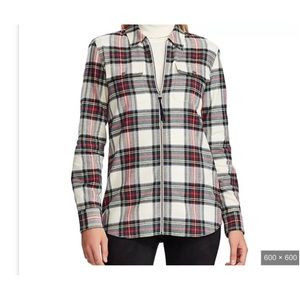 Chaps ..flannel zipper…shirt/light weight jacket…plaid….size M